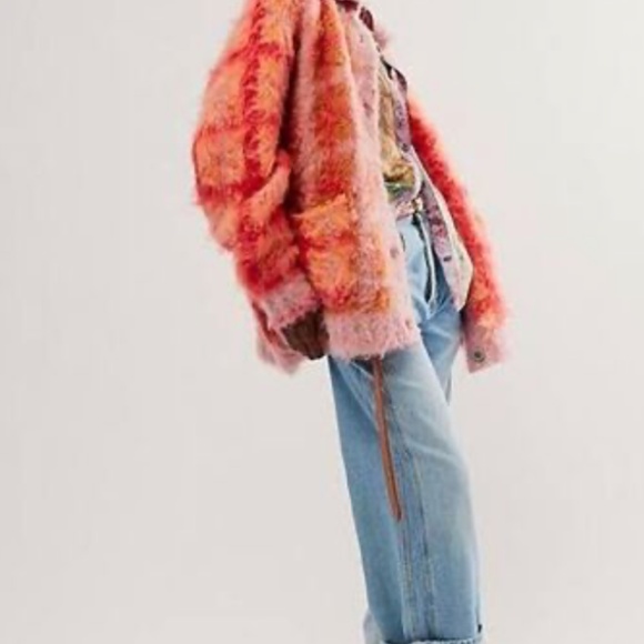 Free People Harper Cardi Cardigan Sweater in Cinnamon Spice Combo XS/S - Picture 11 of 11